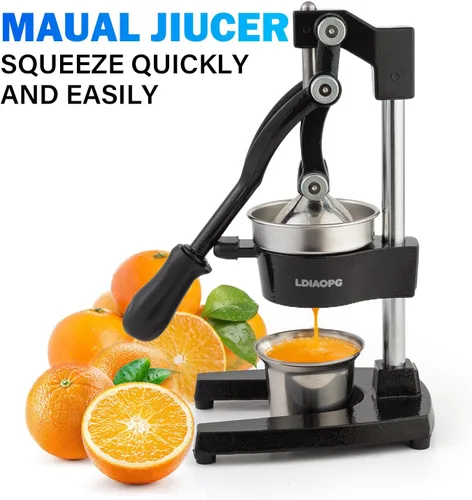 Miniatura 8 de Exprimidor manual de hierro fundido, exprimidor de cítricos a mano, exprimidor de limón naranja, exprimidor manual resistente, grado comercial