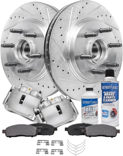 Miniatura 41 de Detroit Axle - 4 rotores de freno para Chevrolet Cruze 2014 2015 [modelos de motores de gas] Rotores de freno de disco perforados y ranurados