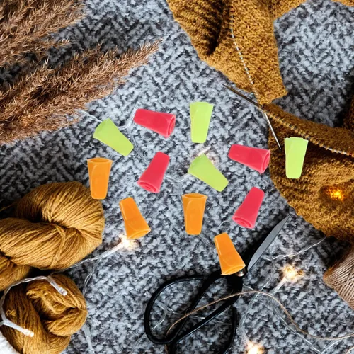 Miniatura 6 de Ciieeo Accesorios para tejer 30 Uds. Agujas de punto Suministros de tejer Accesorios de tejer Aguja de Punto Protectores Protector Agujas de Tejer