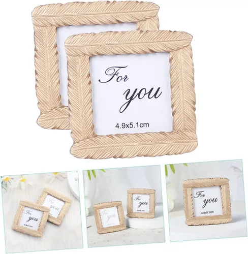 Miniatura 8 de NOLITOY Carpeta de fotos pequeña, 8 unidades, juego dorado, decoración antigua, decoración de mesa, marcos de pósteres pequeños para colgar