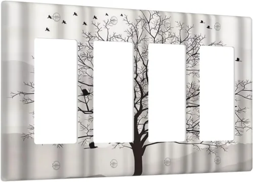 Miniatura 48 de Placa de pared de 1 cuadrilla, diseño de playa, océano, amanecer, mar, atardecer, cubierta de interruptor de luz en blanco, decorativo, sin