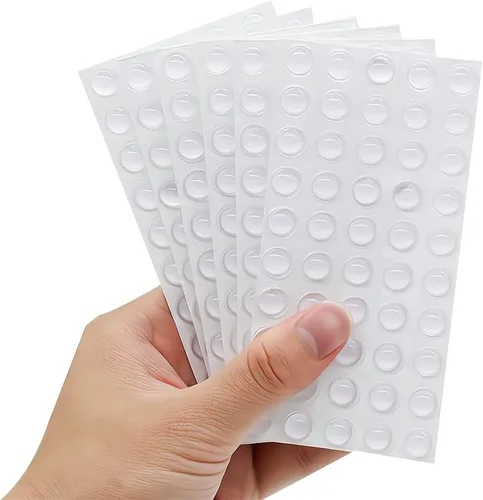 Miniatura 8 de Parachoques de puerta de gabinete de súper alta viscosidad -250 piezas de almohadillas adhesivas transparentes de 1/2 pulgada de diámetro
