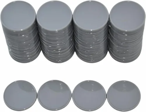 Miniatura 19 de SmartDealsPro Juego de 100 contadores de aprendizaje de plástico opaco de 1 pulgada Mini fichas de juego de fichas de póquer con caja de Blanco