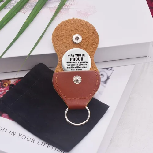 Miniatura 4 de Regalo inspirador de bolsillo de abrazo, recuerdo de relación a larga distancia, acero inoxidable, doble cara, regalo de bolsillo para familiares