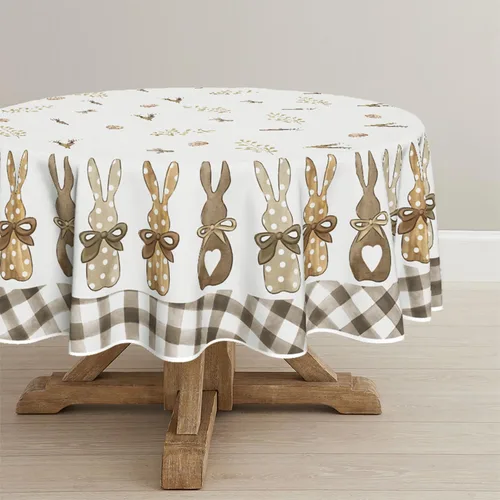 Miniatura 8 de Horaldaily Mantel de Pascua rectangular de 52 x 70 pulgadas, diseño de zanahorias de primavera, conejo, funda de mesa lavable para decoración