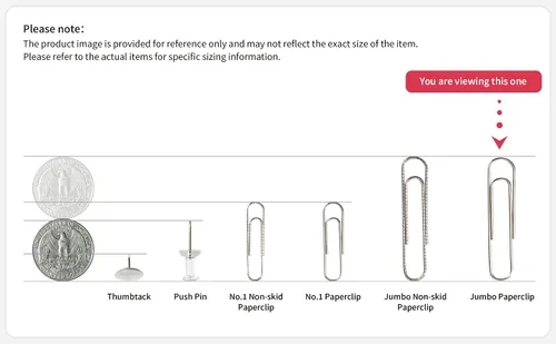 Miniatura 9 de PAPERPAL Clips de papel para oficina, escuela y uso personal, clip de papel jumbo suave (5 cm), 1000 clips de papel grandes