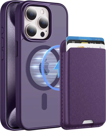 Miniatura 11 de Funda magnética para iPhone 12 Pro Max, cartera magnética desmontable con soporte para tarjetas, [compatible con MagSafe] grado militar, a prueba