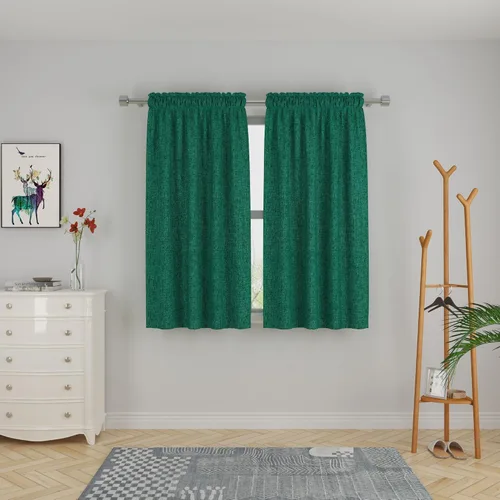 Miniatura 56 de UPOPO Cortinas de Niveles Beige Sobre Fregadero con Textura de Lino para Ventana de Cocina de 16 Pulgadas de Largo Caravana Privacidad Pequeñas
