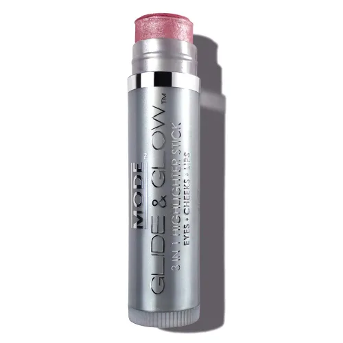 Miniatura 10 de MODE Glide & Glow - Resaltador 3 en 1, color cremoso, rubor en barra de maquillaje, brillo brillante de larga duración para ojos, mejillas, labios