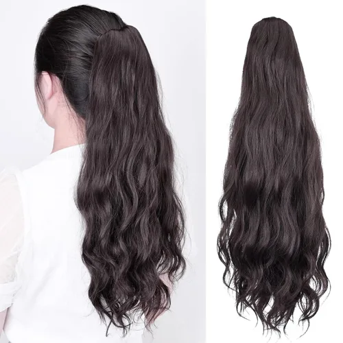 Miniatura 146 de Extensiones de cola de caballo de cabello rubio, extensiones de cola de caballo para mujer, pinza de extensiones de cabello rizado de 12 pulgadas