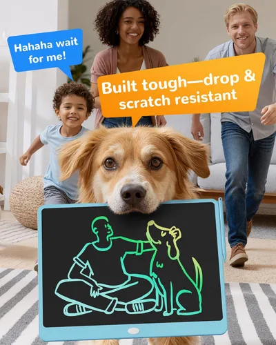 Miniatura 8 de KOKODI Tableta de escritura LCD, regalos para niños y niñas de 3 años, tablero de dibujo de 10 pulgadas, tablero de garabato colorido, tableta
