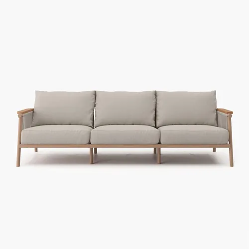 Miniatura 4 de Acanva Moderno sofá de aluminio para todo tipo de clima para patio al aire libre con cojines gruesos, tela de olefina, muebles de patio trasero