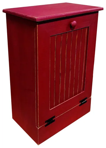 Miniatura 15 de Soporte para cubo de basura/reciclaje de basura rebatible de madera, Pino, S Sólido - Cottage White