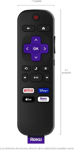 Miniatura 8 de Control remoto Roku TV (Producto oficial del fabricante) - Configuración simple y accesos directos de aplicaciones preestablecidos - Control remoto