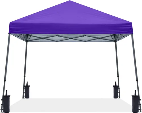Miniatura 8 de ABCCANOPY - Toldo autodesplegable y estable para exteriores, base de 10 x 10 pies, parte superior de 8 x 8 pies, color azul cielo