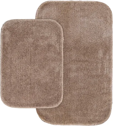 Miniatura 10 de Garland Rug 2 alfombras de baño tradicionales de nailon lavables color morado (17 x 24 pulgadas, 21 x 34 pulgadas), suaves, absorbentes y elegantes