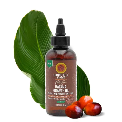 Miniatura 8 de Tropic Isle Living Aceite de crecimiento Batana de 4 onzas, mezcla ligera para el crecimiento y reparación del cabello, aceite nutritivo ligero