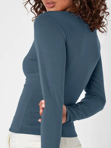 Miniatura 5 de Trendy Queen Camisetas de manga larga para mujer, básicas, de doble capa, ajustadas, ajustadas, Y2K, ropa de invierno 2024