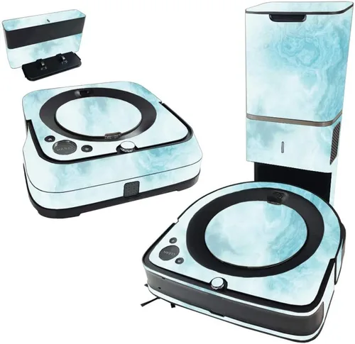 Miniatura 12 de MightySkins Skin compatible con iRobot Roomba s9+ Vacuum & Braava Jet m6 Bundle – Mármol ámbar, cubierta de vinilo duradera y única Fácil