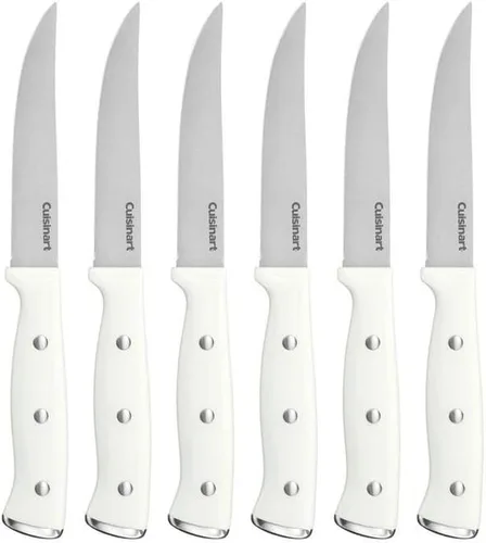 Miniatura 2 de Cuisinart Remache triple forjado clásico, juego de cuchillos de carne de 6 piezas, cuchillas de acero inoxidable de alto carbono superiores