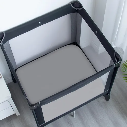 Miniatura 6 de Sábanas bajeras cuadradas para corralito de juegos, perfectas para la nueva habitación 2 / TotBloc portátil, paquete de 2, microfibra ultrasuave