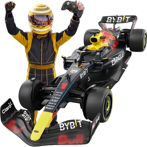 Miniatura 13 de BEZGAR Auto a control remoto Ferrari F1 75 1:18 - Coche de carreras RC de 2.4GHz con librea auténtica, pegatinas adhesivas DIY - F1 con licencia