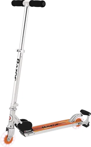 Razor Spark Ultra Kick Scooter para niños a partir de 8 años - Ruedas LED ultra brillantes, freno de guardabarros trasero, manillar ajustable, para