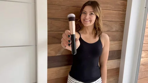 Miniatura 4 de Cepillo autobronceador bronceado bronce para cara y cepillo autobronceador Kabuki para bronceador sin sol, aplicador autobronceador para cara