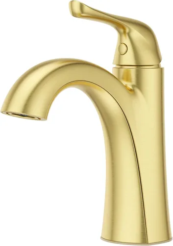 Miniatura 27 de Grifo Pfister Willa para lavabo de baño, 8 pulgadas de separación amplia, 2 manijas, 3 orificios, certificado NSF, acabado dorado cepillado, Oro