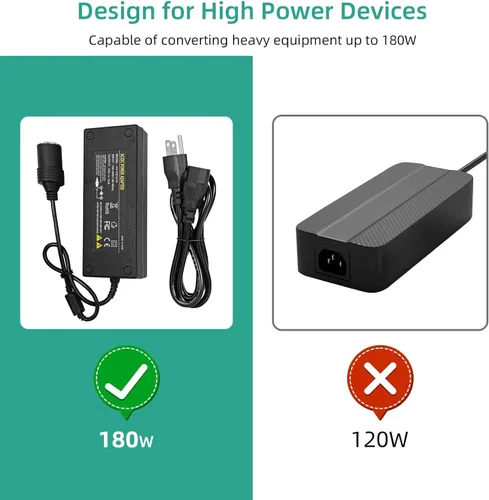 Miniatura 4 de Convertidor de CA a CC, transformador adaptador de fuente de alimentación de 12 V 15 A, CA 100 V ~ 240 V 180 W 60 Hz, adaptador de enchufe