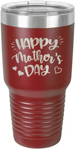 Miniatura 9 de Taza de viaje con texto en inglés "HAPPY MOTHERS DAY 30 oz Drink Tumbler with Straw " grabado con láser con divertidas citas " Compare con Yeti
