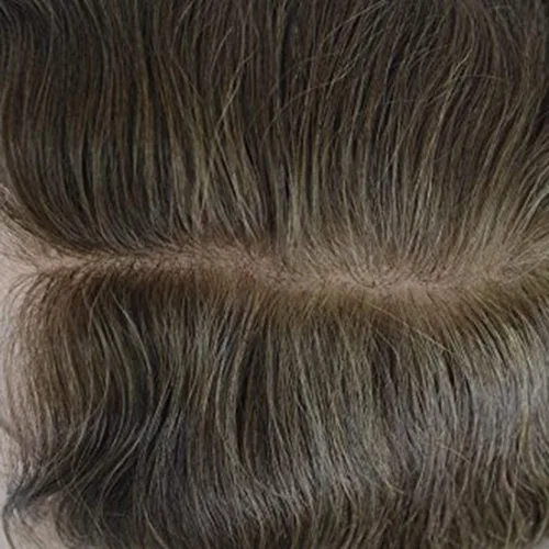 Miniatura 5 de Toupee para hombres, piel fina y suave, 100% cabello humano real europeo, piezas de cabello para hombre, 8x10 pulgadas, sistema de reemplazo de #1