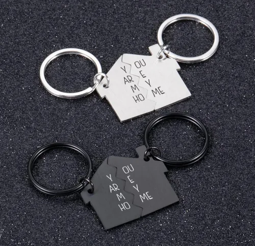 Miniatura 2 de Llavero para parejas, 2 unidades, con texto en inglés "You Are My Home" para parejas, novia, novio, amigo, regalo