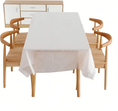 Miniatura 4 de Manteles desechables para fiestas: mantel de plástico impermeable de 54 x 108 pulgadas, se utiliza para decoración en bodas, fiestas de cumpleaños