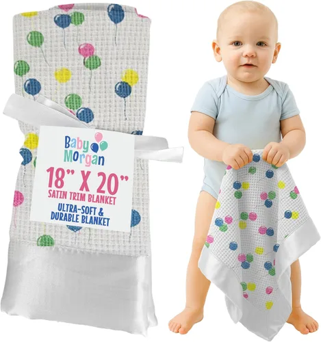 Miniatura 10 de Manta térmica de punto gofre, mini manta suave y transpirable para recién nacidos y bebés, para niños pequeños para cochecitos, viajes, siestas
