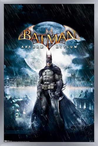 Miniatura 10 de Trends International DC Comics VIdeo Game - Arkham Asylum - Póster de pared de arte clave, 14.725 x 22.375 pulgadas, versión enmarcada de madera