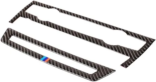 Miniatura 3 de coche aire acondicionado ajuste volumen marco pegatinas accesorios fibra de carbono suave para BMW X5 E70 X6 E71 2008-2013