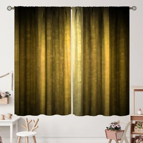 Miniatura 12 de Cortinas negras y grises con textura de vidrio fresco, abstracto, moderno, elegante, con bolsillo para barra, cortinas opacas para dormitorio, sala