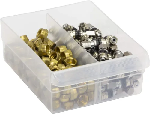 Miniatura 7 de Akro-Mils 10164 - Gabinete de almacenamiento de piezas de plástico con 64 cajones, 20 x 15.75 pulgadas, color negro y 40717 separadores de longitud