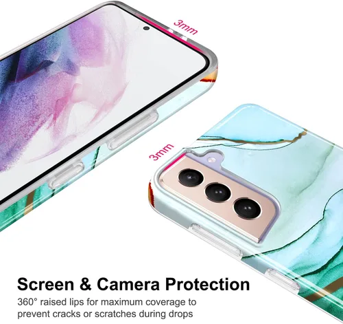 Miniatura 4 de Funda para Galaxy S21 Plus con purpurina galvanizada dorada, delgada, a prueba de golpes, TPU suave, funda de silicona de goma suave para Samsung