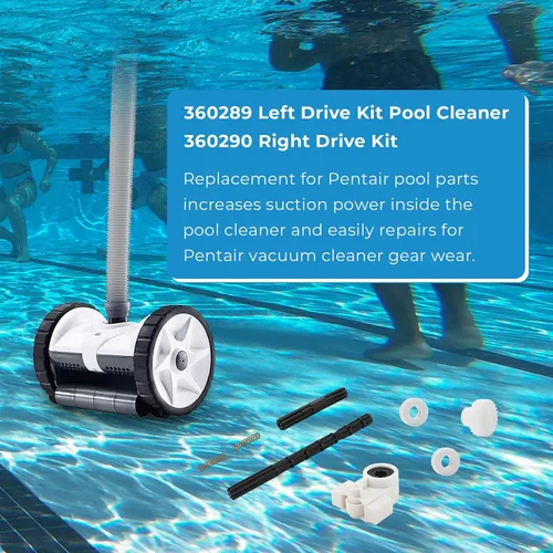 Miniatura 6 de Piezas de repuesto para limpiador de piscinas Pentair 360289 Kit de accionamiento izquierdo y Pentair 360290 Rebel Right Drive Kit Rodamientos