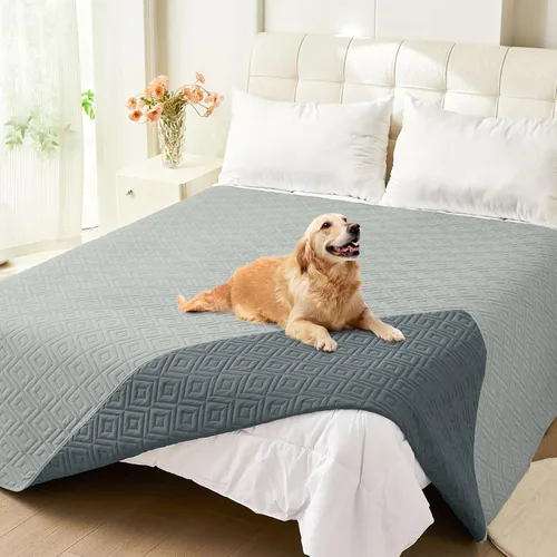 Miniatura 106 de hyha Manta impermeable para perro, manta suave para cama de perro, manta para mascotas, funda de sofá impermeable lavable para perros, fundas Gris