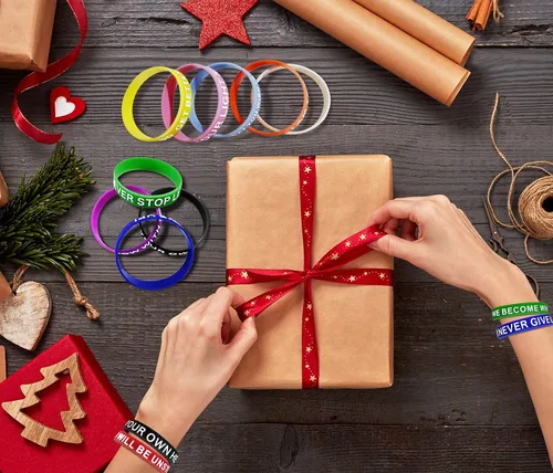 Miniatura 7 de Pulseras de goma con cita motivacional, pulseras de silicona inspiradoras de colores, pulseras elásticas unisex para hombres, mujeres