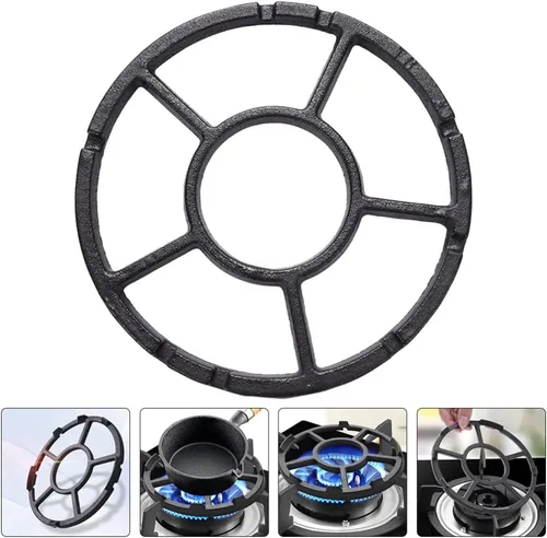 Miniatura 5 de CALLARON Soporte de estufa de gas 2 piezas Accesorios para estufa de gas, estante de estufa de metal para olla Estante de estufa de gas de metal
