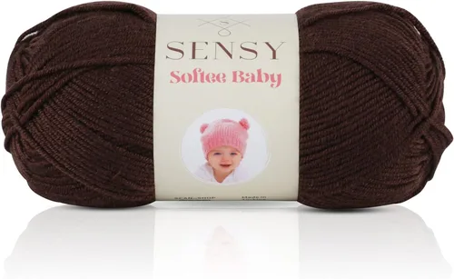 Miniatura 68 de Sensy Softee - Ovillo de lana para bebé, 3.5 onzas, 275 yardas, calibre 3 claro (negro)