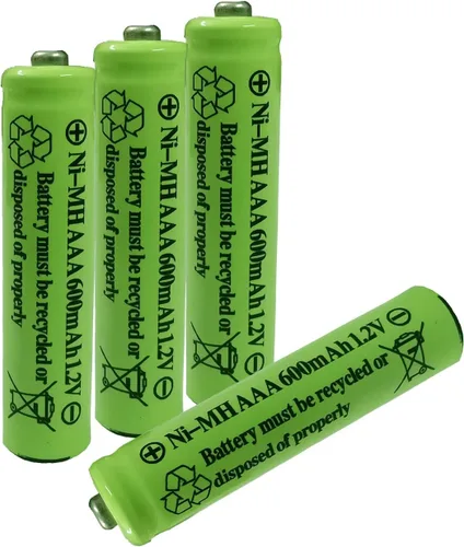 Miniatura 6 de AAA Nimh 600mAh 1.2v batería recargable para luces solares al aire libre lámpara de jardín (12 piezas AAA)