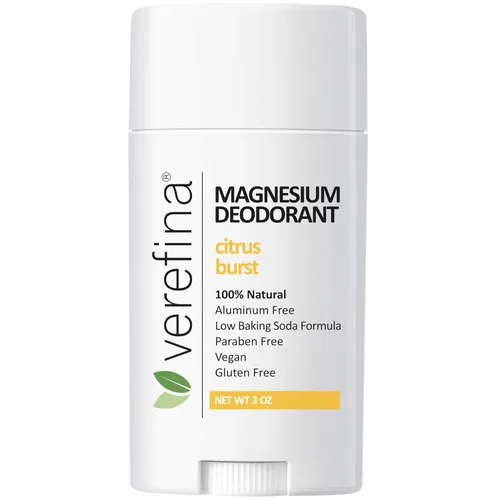 Verefina Desodorante sin aluminio para hombres y mujeres, totalmente natural, hipoalergénico, sin parabenos, no tóxico, libre de crueldad, vegano,