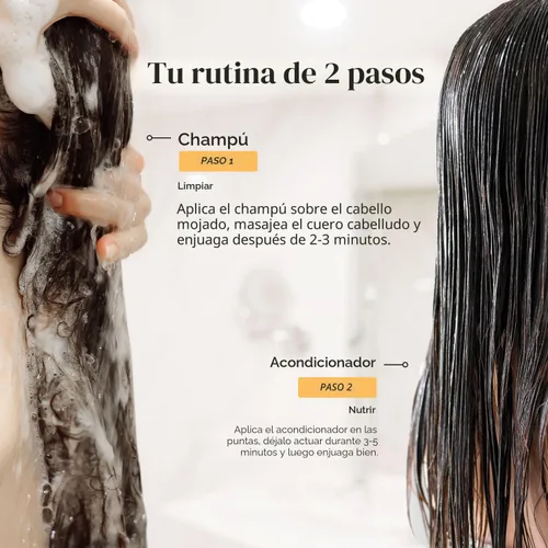 Miniatura 5 de Set de champú y acondicionador para el crecimiento del cabello, champú y acondicionador de romero y biotina para engrosar el cabello, impulso