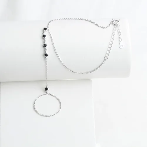 Miniatura 49 de Pulsera de plata de ley 925 para mujer, pulsera de mano para mujer, pulseras esclavas de 7 a 9 pulgadas ajustable