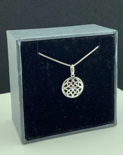 Miniatura 3 de Collar celta de plata de ley con cuatro nudos 0512in Plata esterlina